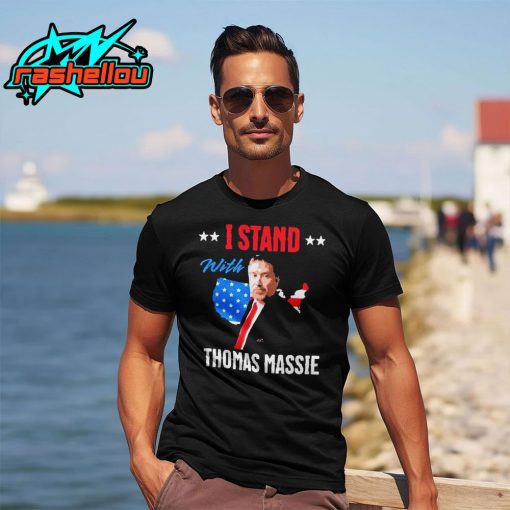 I Stand With Thomas Massie American Flag Shirt
