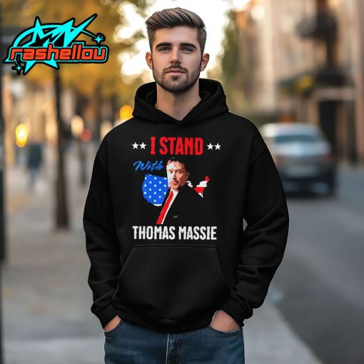 I Stand With Thomas Massie American Flag Shirt