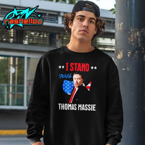 I Stand With Thomas Massie American Flag Shirt