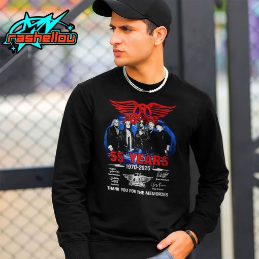 Aerosmith 55 years 1970 2025 thank you for the memories Shirt