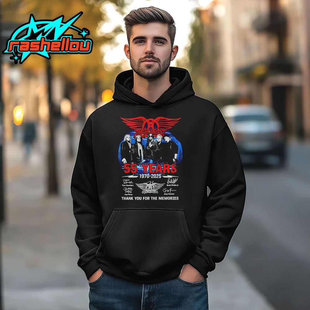 Aerosmith 55 years 1970 2025 thank you for the memories Shirt Aerosmith 55 years 1970 2025 thank you for the memories Shirt