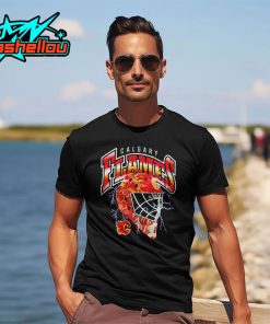 Calgary Flames Crease Lightning Helmet Shirt