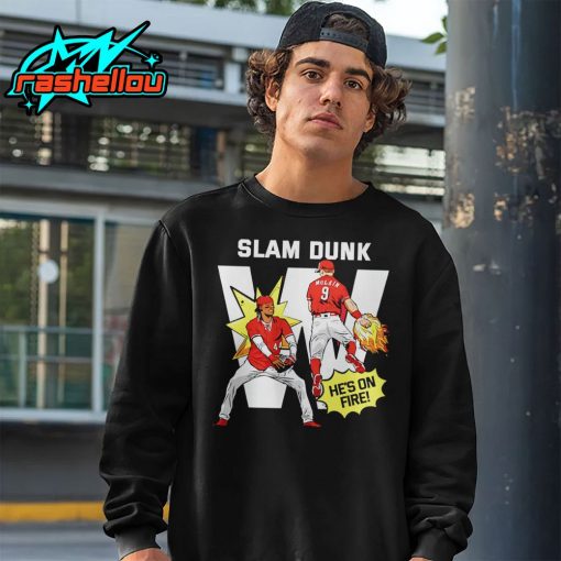 Cincinnati Reds Slam Dunk He’s on Fire Shirt