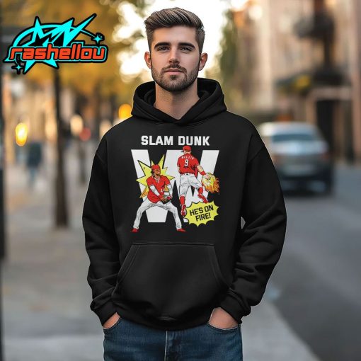 Cincinnati Reds Slam Dunk He’s on Fire Shirt