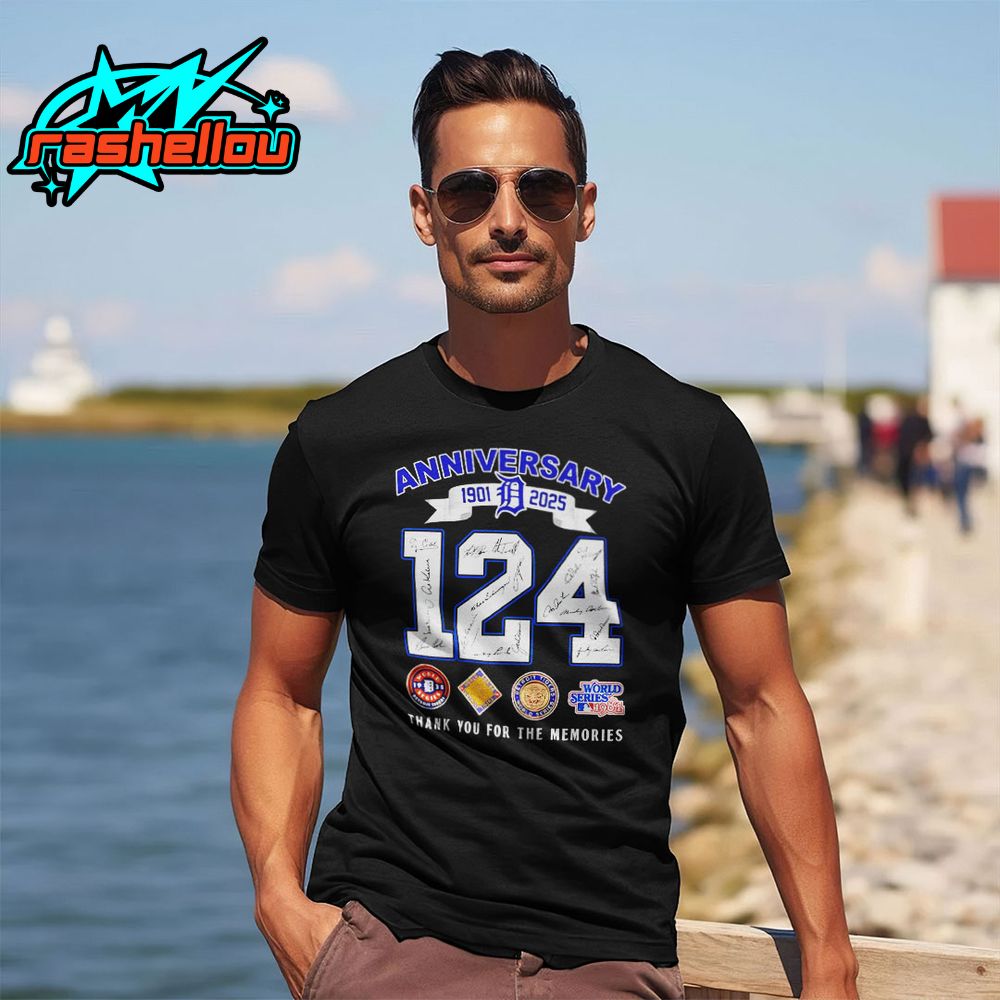 Detroit Tigers 124 Years Anniversary 19012025 Shirt Detroit Tigers 124 Years Anniversary 19012025 Shirt