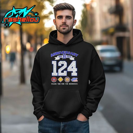 Detroit Tigers 124 Years Anniversary 1901-2025 Shirt