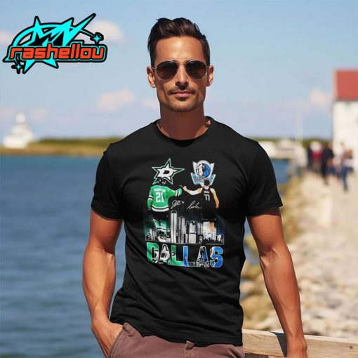 Jason Robertson Dallas Stars x Luka Doncic Dallas Mavericks Skyline Shirt