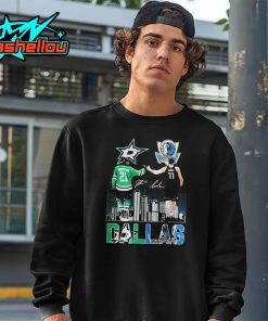 Jason Robertson Dallas Stars x Luka Doncic Dallas Mavericks Skyline Shirt