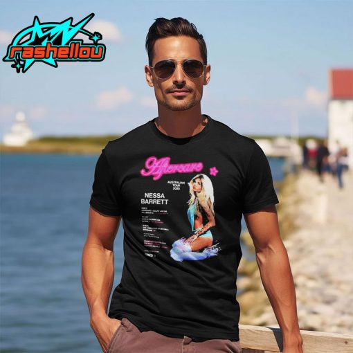Official Nessa Barrett Aftercare Australian Tour 2025 Dates Shirt